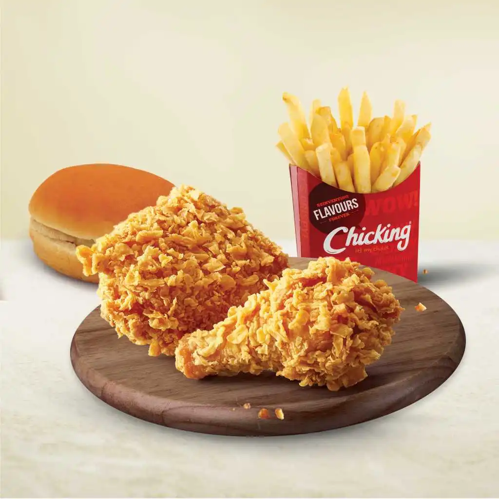 Chicking chicken wrap served fresh