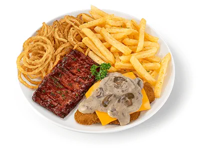 Wimpy burger with crispy fries
