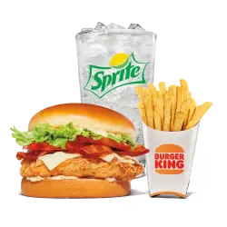 King Burger topped with fresh vegetables and rich dressing.