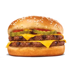 King Burger with crisp lettuce and rich sauce flowing down.