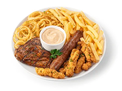 Wimpy breakfast served on plate