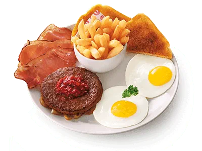 Wimpy fries served with burger