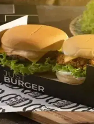 Just Burger takeaway burger packaging