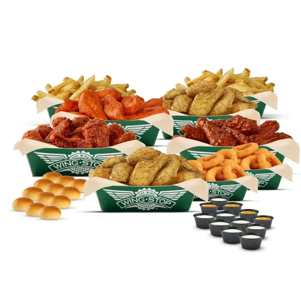 Wingstop Hickory Smoked BBQ wings plated for dine-in