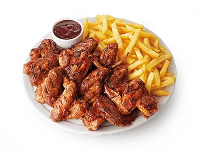 Wimpy breakfast platter close view