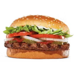 Close-up view of King Burger Menu with prices and signature items