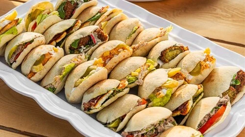 Shawarma wrap with garlic sauce from Zaatar W Zeit