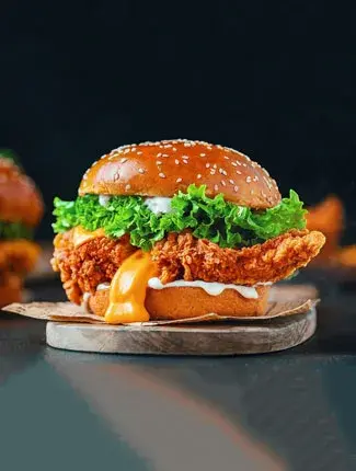 Just Burger gourmet burger presentation