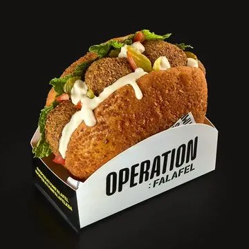 Operation Falafel falafel meal showcasing fresh ingredients