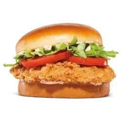 King Burger under natural lighting showing fresh vegetables and cheese.