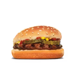 King Burger served hot with rich sauce and fresh veggies.