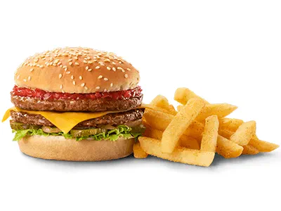 Wimpy burger and onion rings