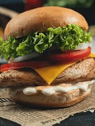 Just Burger fresh chicken burger sandwich