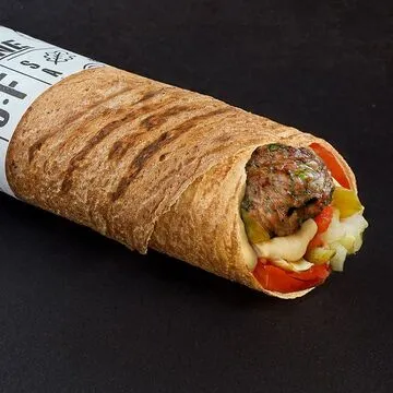 Inside view of Operation Falafel restaurant seating area