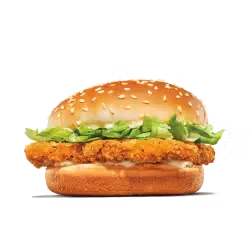 King Burger with thick patty and bright vegetable toppings.