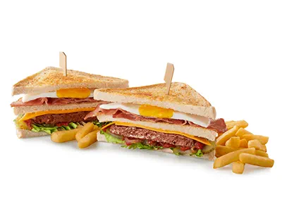 Wimpy burger served on plate