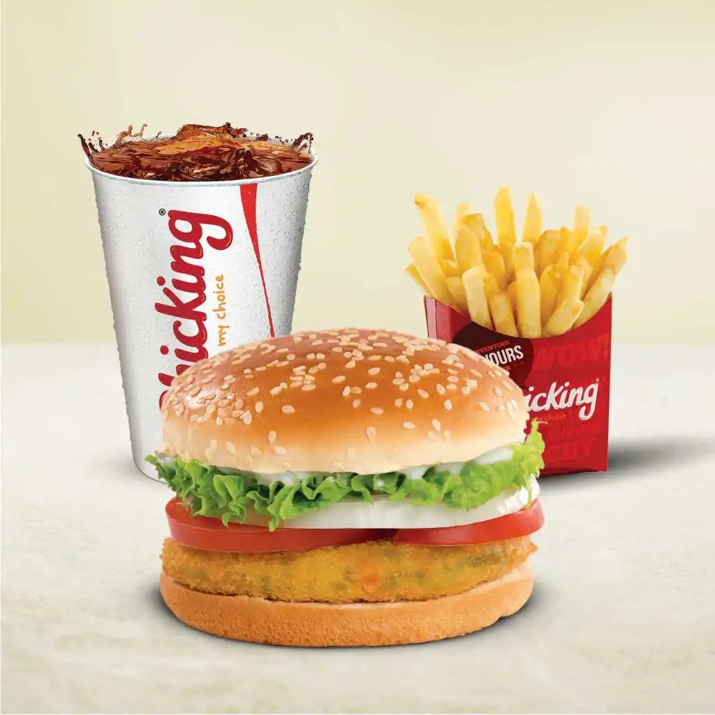 Chicking grilled burger close-up