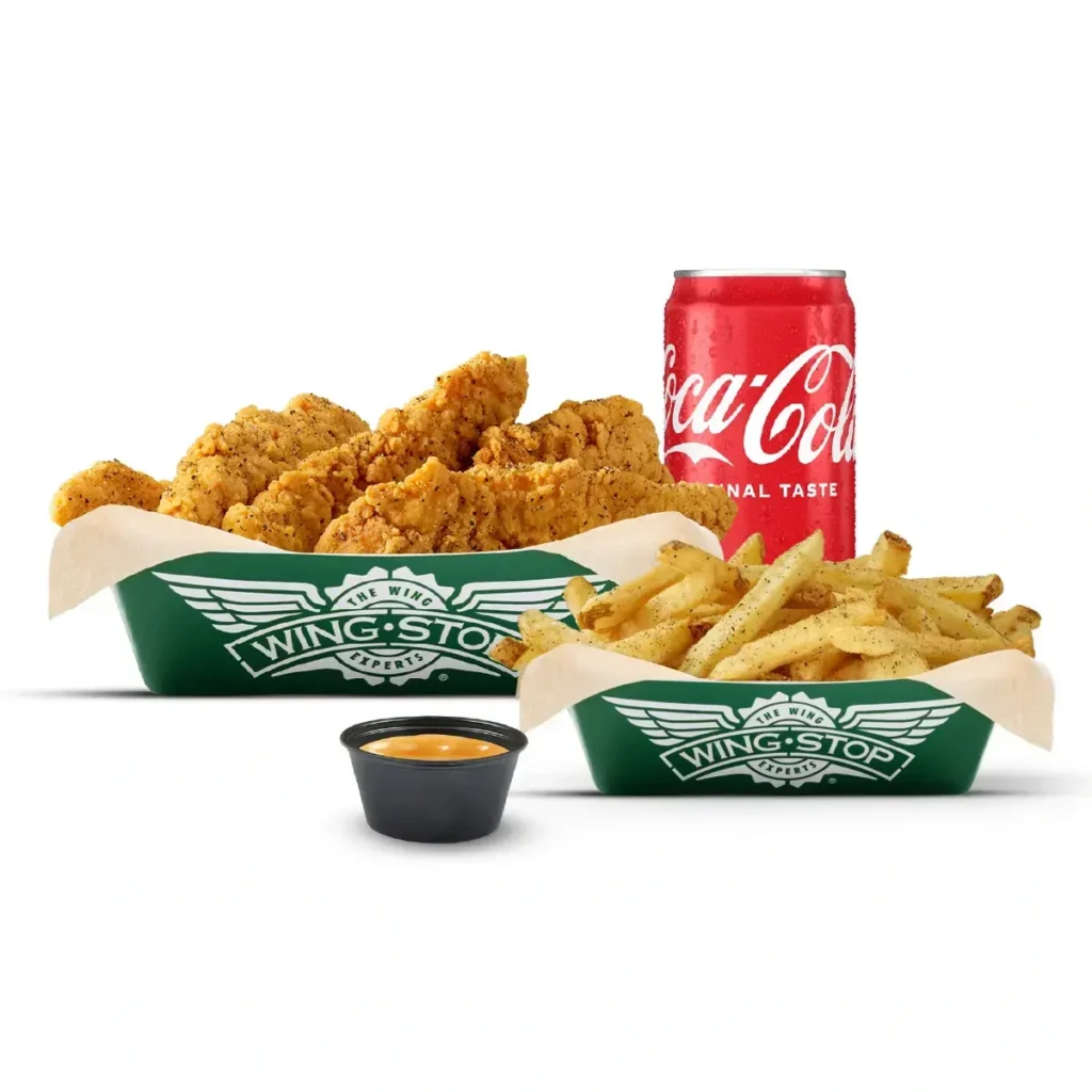 Wingstop Menu ranch dip served alongside classic chicken wings