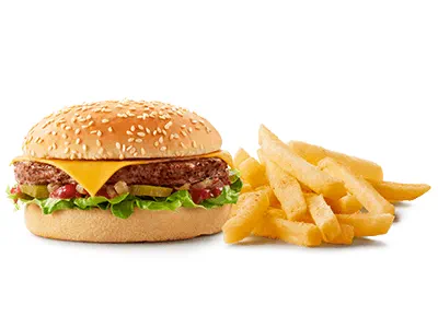 Wimpy burger with lettuce and tomato