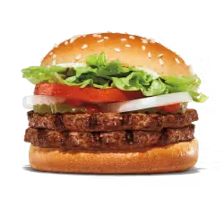 King Burger with visible seasoning on the beef patty.