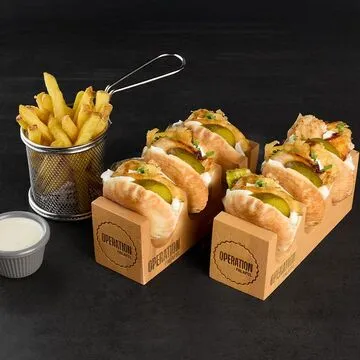 Operation Falafel classic falafel sandwich presentation