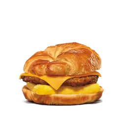 A King Burger served with golden fries and dipping sauces