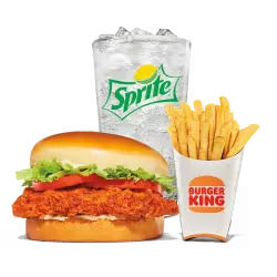 King Burger and fries styled for menu photography