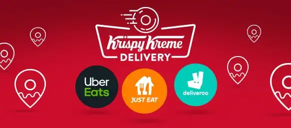 Chocolate-filled Krispy Kreme doughnut cut open.