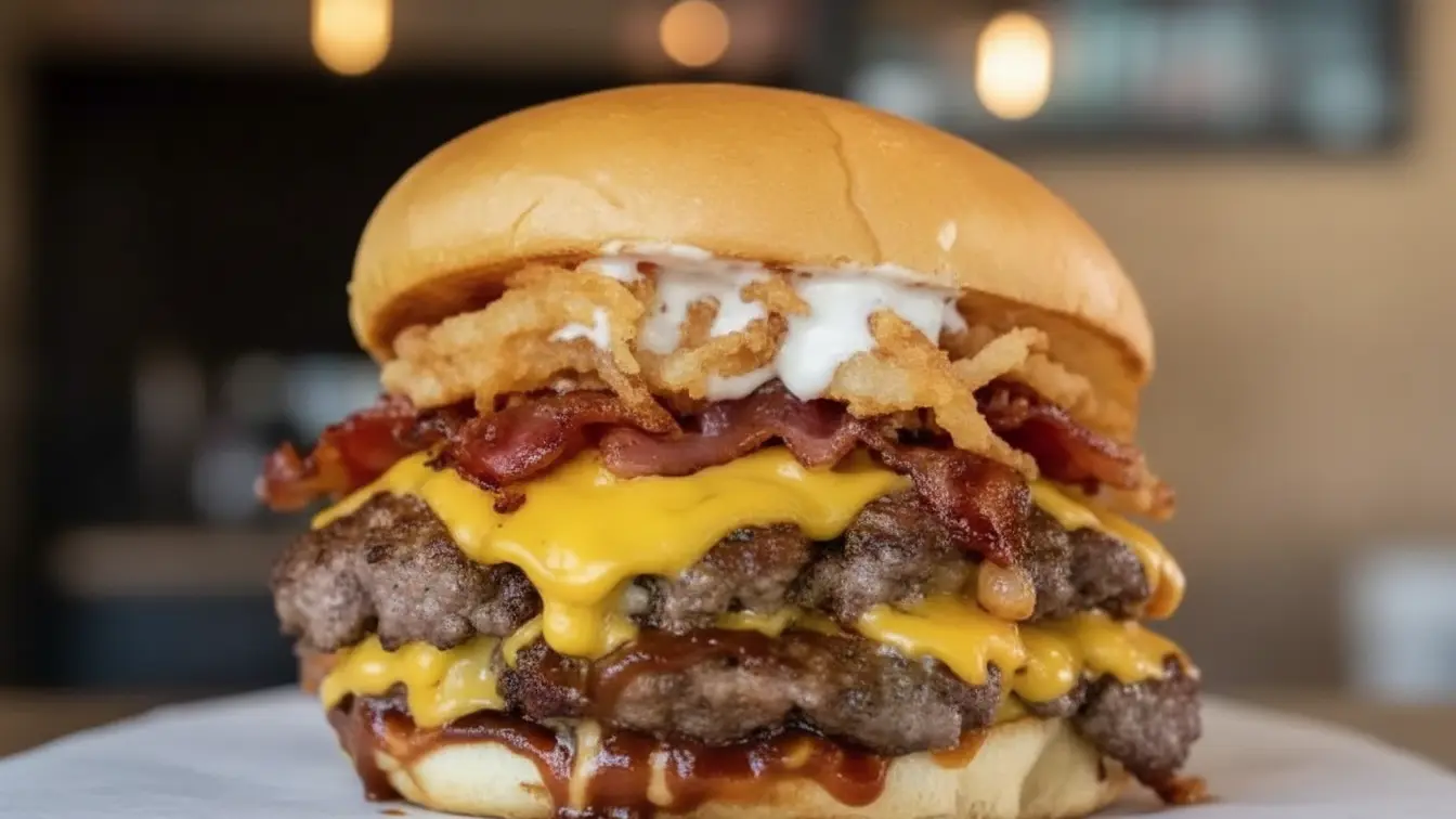 Pickl crispy chicken burger served hot