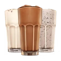 King Burger set on a clean plate with fries arranged around.