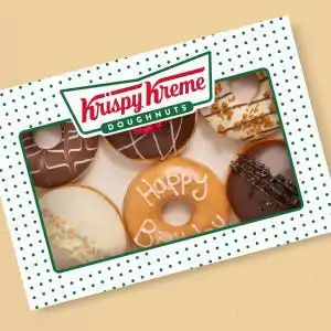 Krispy Kreme birthday special doughnut.