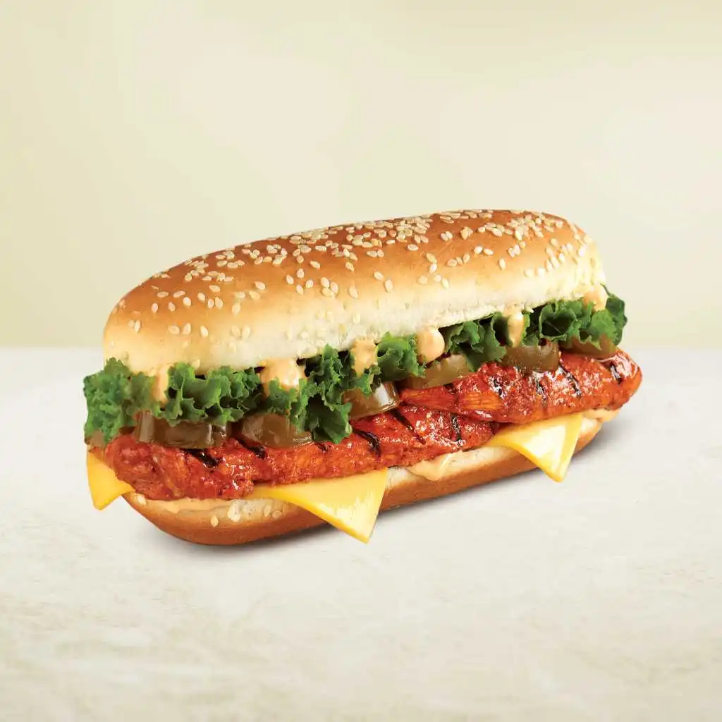 Chicking burger and fries combo