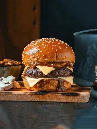 Just Burger fries served with signature sauce