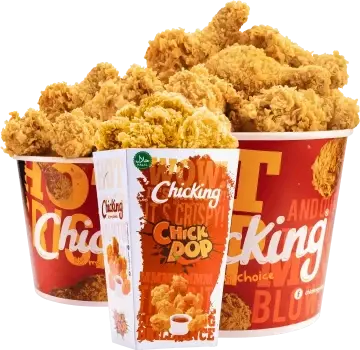 Chicking fried chicken meal on a table