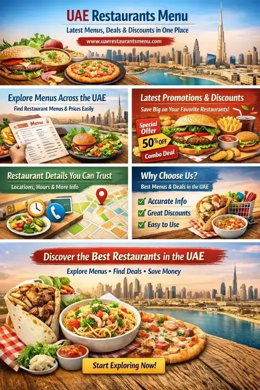 UAE Restaurants Menu with latest prices and popular dishes