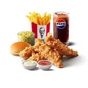 KFC menu featuring fried chicken and wraps