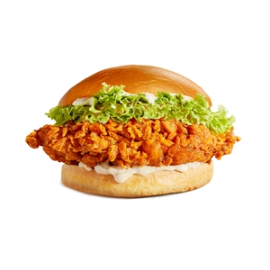 Enjoy the Jollibee Crispy Chicken Sandwich made with a juicy, crunchy chicken fillet, fresh lettuce, creamy mayo, and a soft toasted bun for a delicious meal.