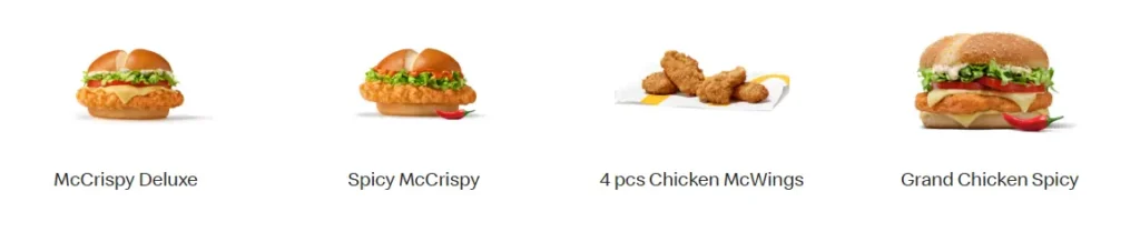 Chicken & Sandwiches Menu