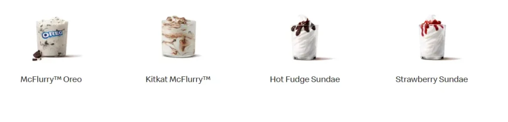 Desserts menu 1