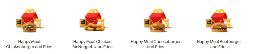 Happy Meal Menu 2